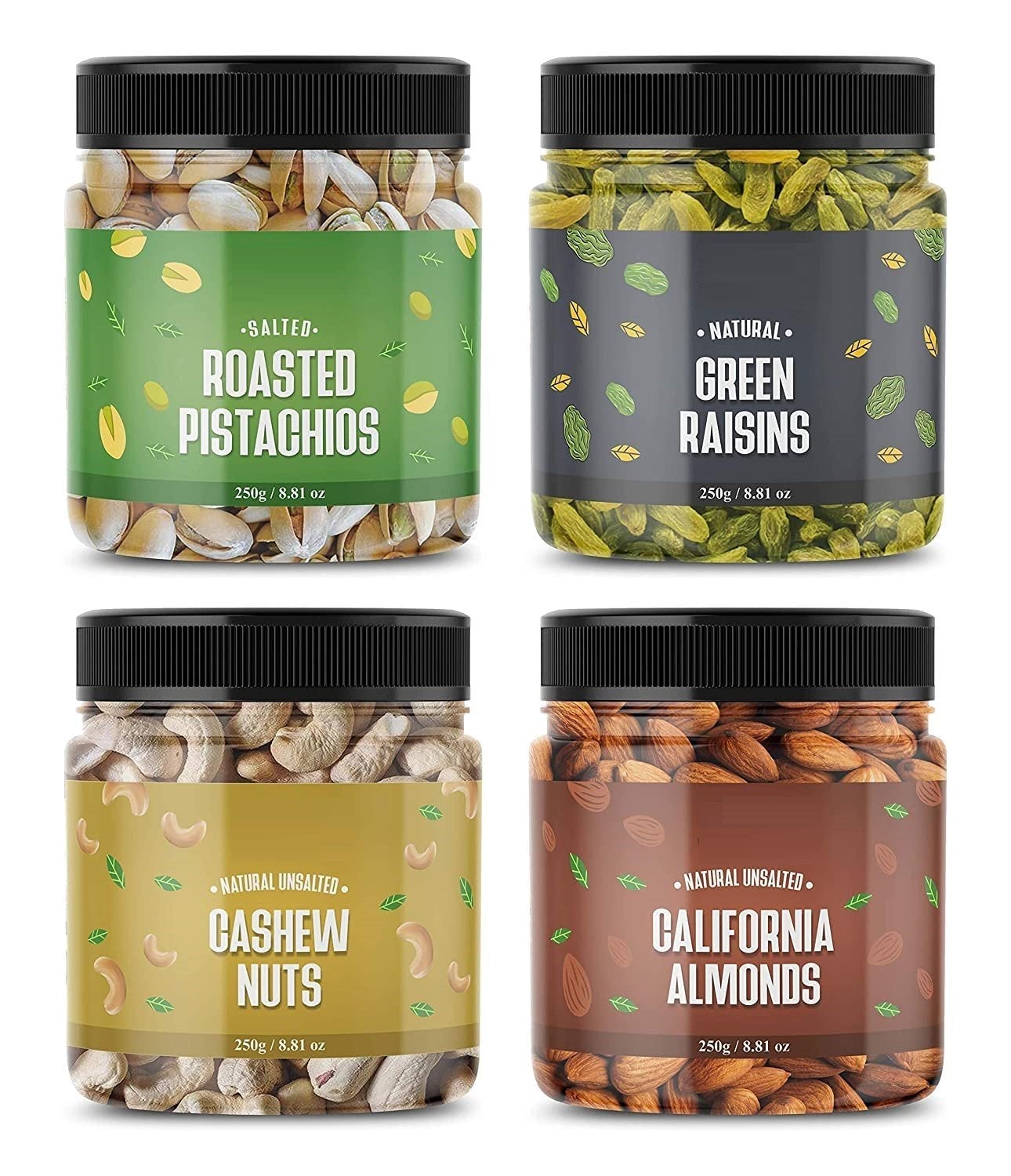 Dry Fruits Combo Pack - (250g * 4) 1kg (Almonds, Cashews, Pistachios, Raisins) - Dry Fruits